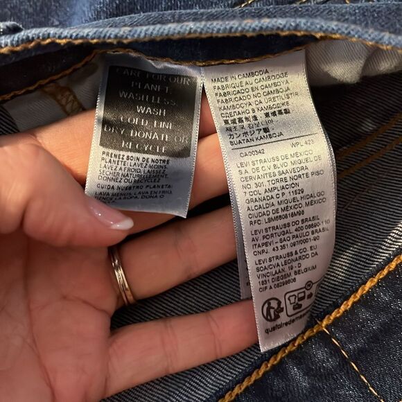 Levi's Deep Blue Denim Jeans - Picture 4 of 5